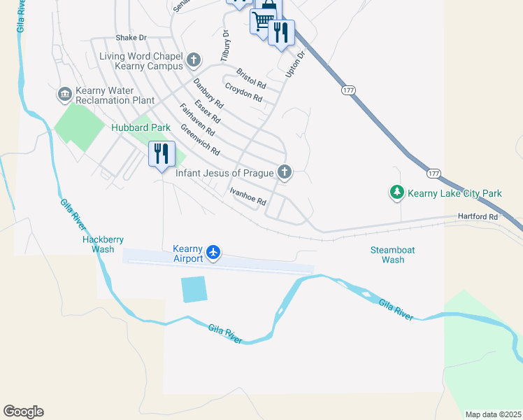 map of restaurants, bars, coffee shops, grocery stores, and more near 207 Jamestown Circle in Kearny