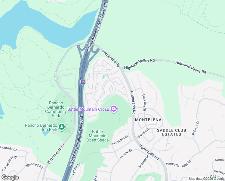 map of restaurants, bars, coffee shops, grocery stores, and more near 18600 Caminito Pasadero in San Diego