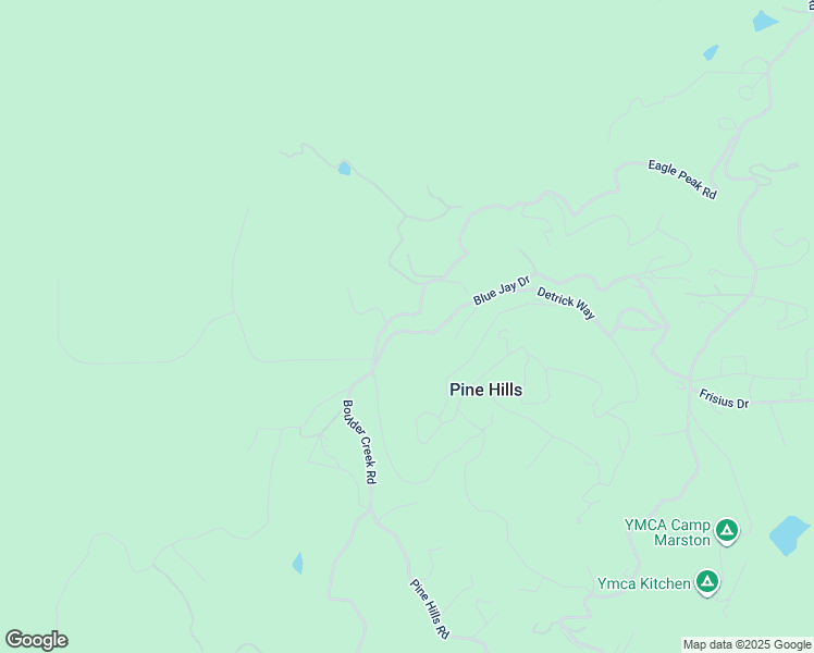 map of restaurants, bars, coffee shops, grocery stores, and more near 3290 Blue Jay Drive in Julian