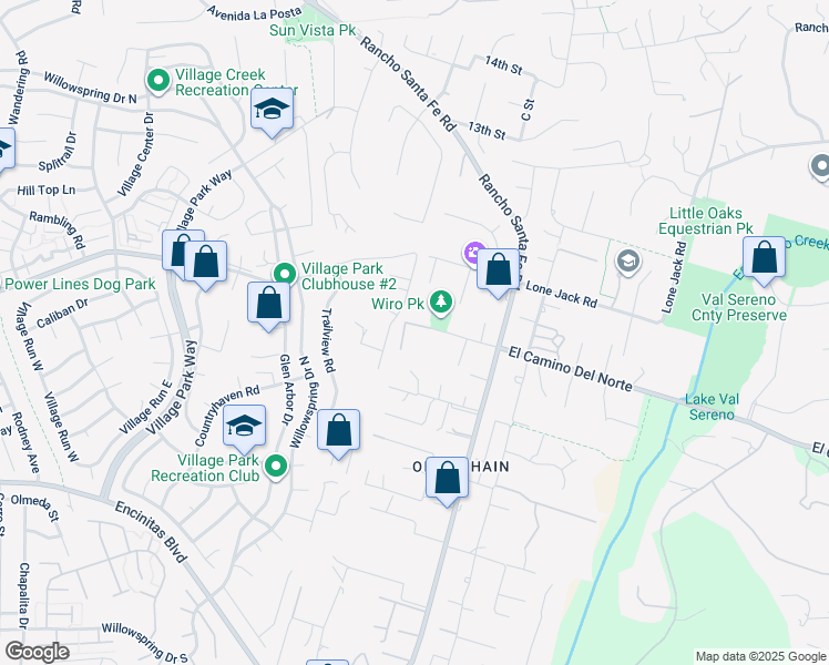map of restaurants, bars, coffee shops, grocery stores, and more near 625 Lomas De Oro Court in Encinitas