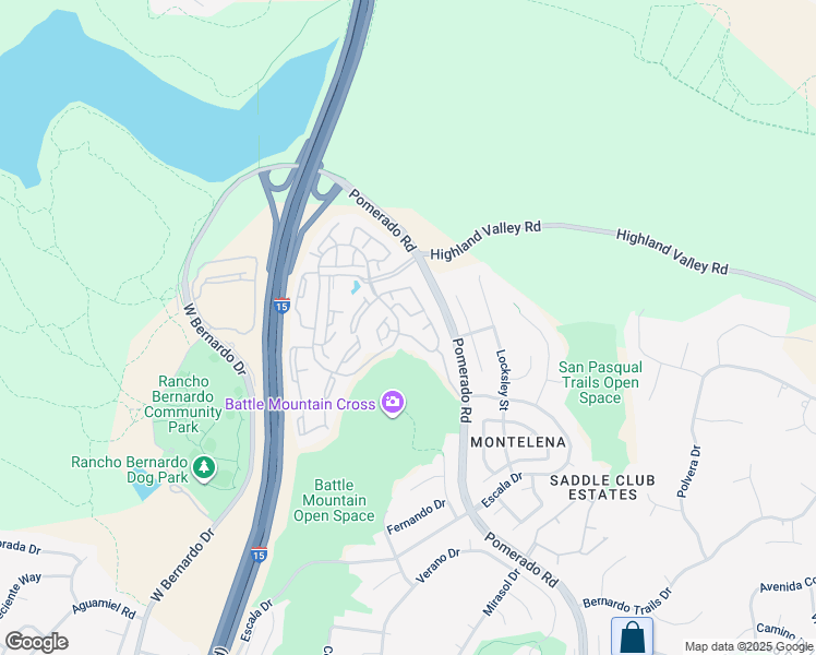 map of restaurants, bars, coffee shops, grocery stores, and more near 18741 Caminito Pasadero in San Diego