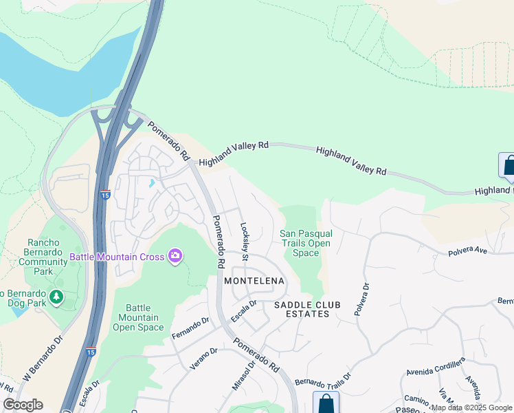 map of restaurants, bars, coffee shops, grocery stores, and more near 18666 Lancashire Way in San Diego