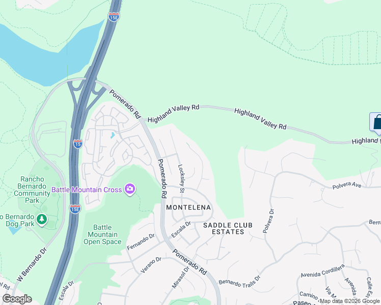 map of restaurants, bars, coffee shops, grocery stores, and more near 18666 Lancashire Way in San Diego