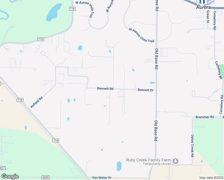 map of restaurants, bars, coffee shops, grocery stores, and more near 209 Bennett Drive in Aurora