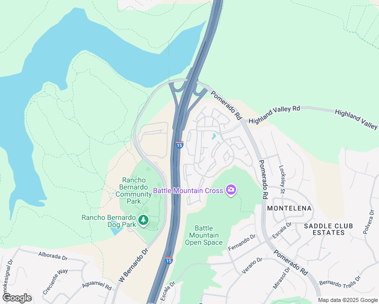 map of restaurants, bars, coffee shops, grocery stores, and more near 18752 Caminito Cantilena in San Diego