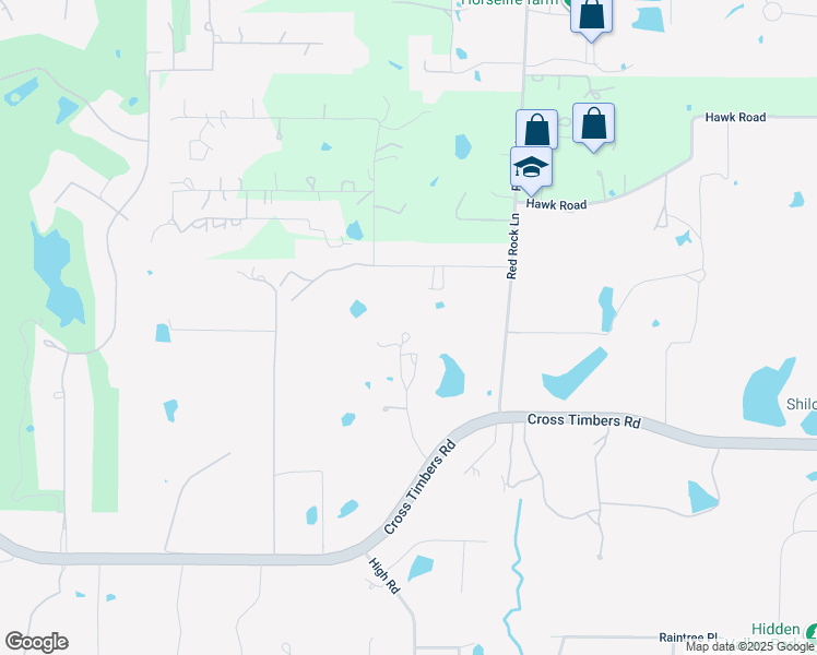 map of restaurants, bars, coffee shops, grocery stores, and more near 4432 Glen Oaks Drive in Flower Mound