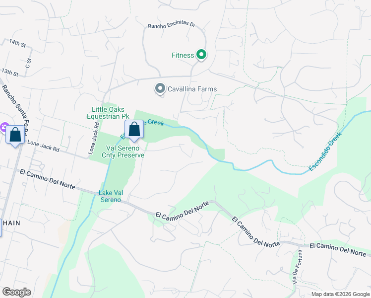 map of restaurants, bars, coffee shops, grocery stores, and more near 3191 Via De Caballo in Encinitas