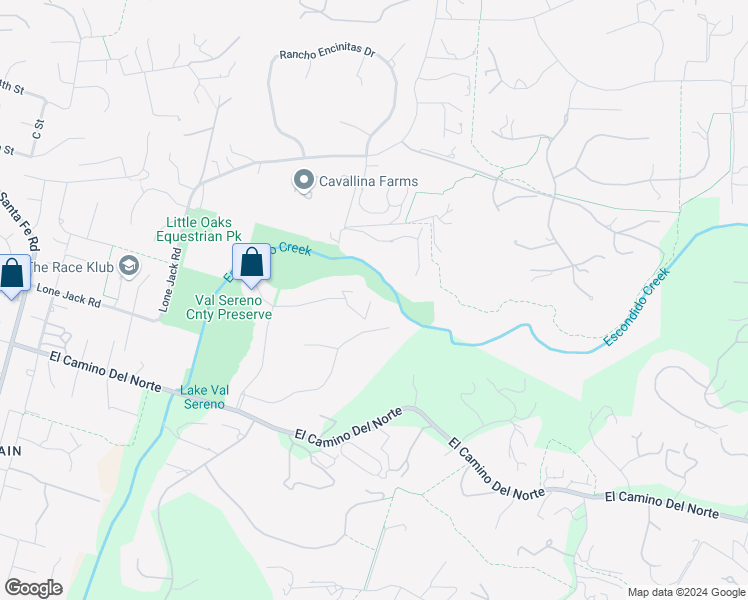 map of restaurants, bars, coffee shops, grocery stores, and more near 3197 Via De Caballo in Encinitas