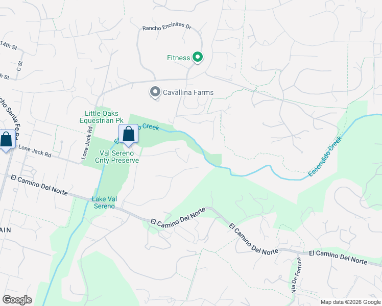 map of restaurants, bars, coffee shops, grocery stores, and more near 3197 Via De Caballo in Encinitas