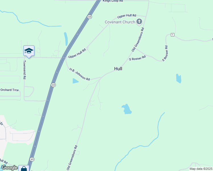 map of restaurants, bars, coffee shops, grocery stores, and more near 14850 Old Greensboro Road in Moundville