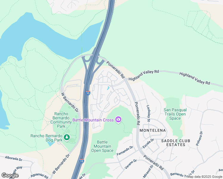 map of restaurants, bars, coffee shops, grocery stores, and more near 18636 Caminito Pasadero in San Diego