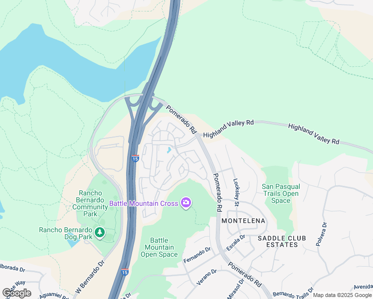 map of restaurants, bars, coffee shops, grocery stores, and more near 18791 Caminito Pasadero in San Diego