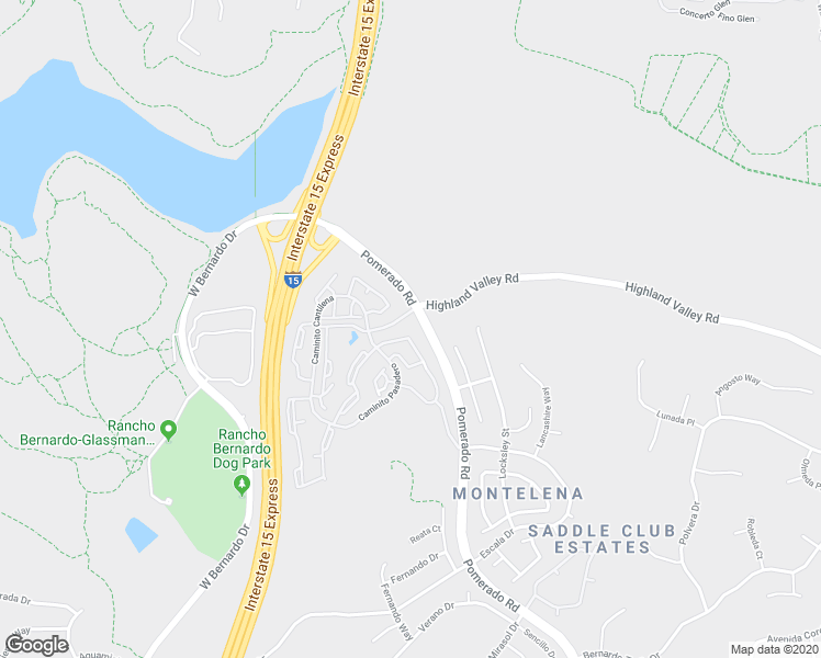 map of restaurants, bars, coffee shops, grocery stores, and more near 18791 Caminito Pasadero in San Diego