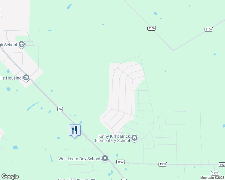 map of restaurants, bars, coffee shops, grocery stores, and more near Rabbit Run in Caddo Mills