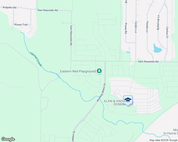 map of restaurants, bars, coffee shops, grocery stores, and more near Sam Reynolds Road in Justin