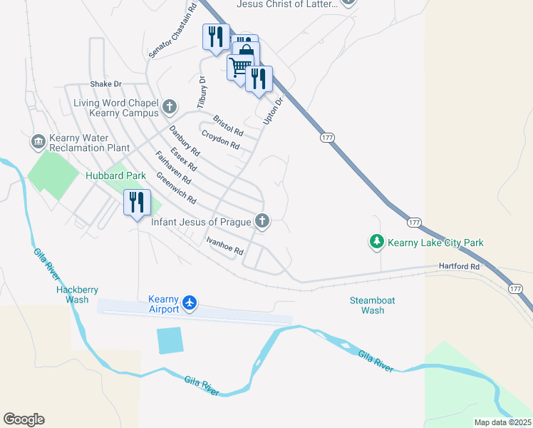 map of restaurants, bars, coffee shops, grocery stores, and more near 206 Mountain View Drive in Kearny