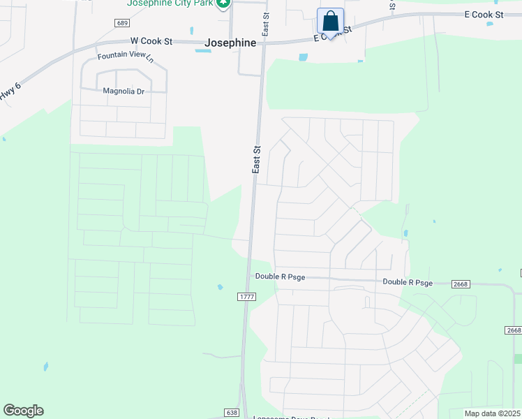 map of restaurants, bars, coffee shops, grocery stores, and more near 1105 East Street in Royse City