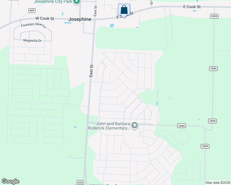 map of restaurants, bars, coffee shops, grocery stores, and more near 404 Saw Mill Road in Royse City