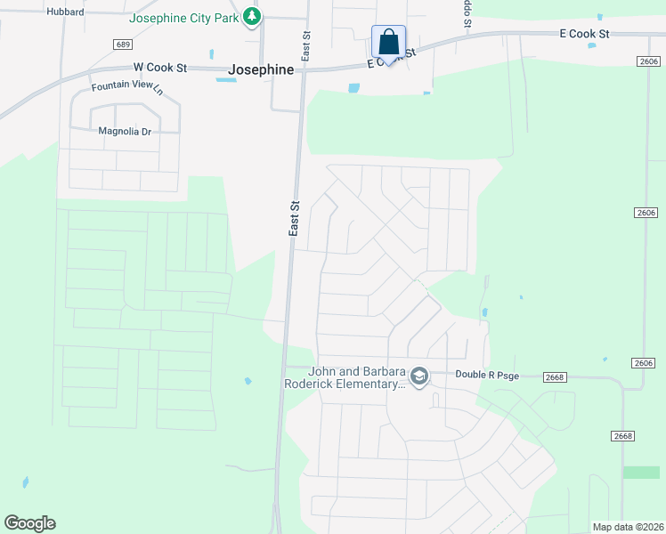 map of restaurants, bars, coffee shops, grocery stores, and more near 304 Saw Mill Road in Royse City
