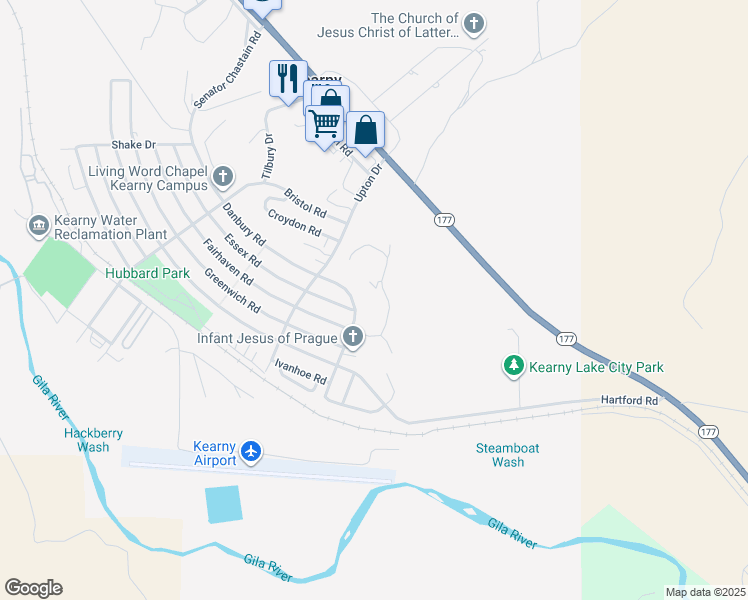 map of restaurants, bars, coffee shops, grocery stores, and more near 206 Mountain View Drive in Kearny