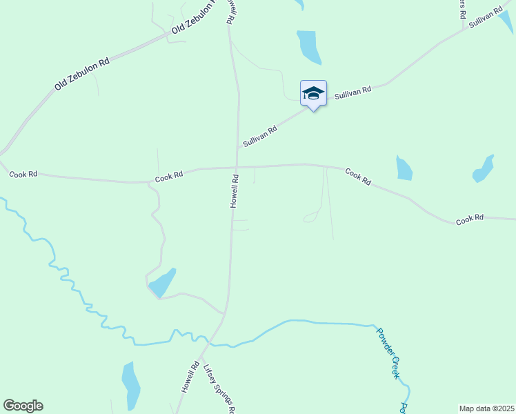 map of restaurants, bars, coffee shops, grocery stores, and more near 741 Howell Road in Zebulon