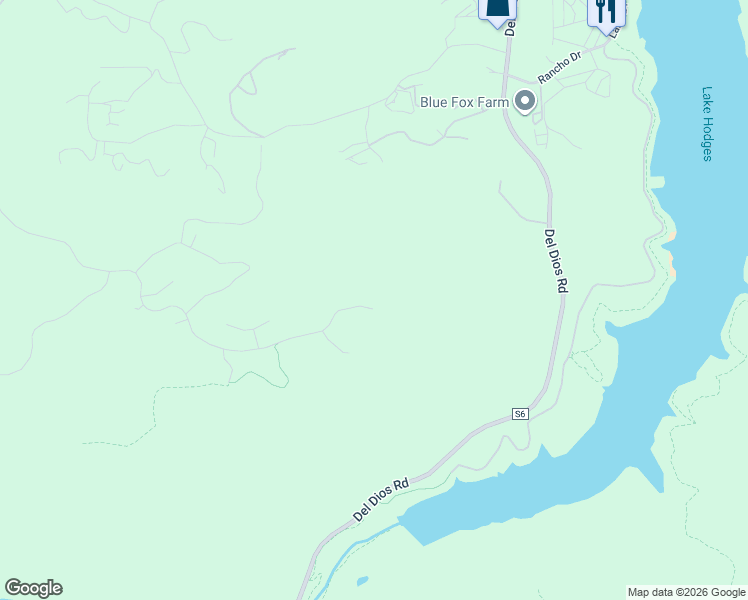 map of restaurants, bars, coffee shops, grocery stores, and more near 8976 Via Rancho Cielo in Rancho Santa Fe