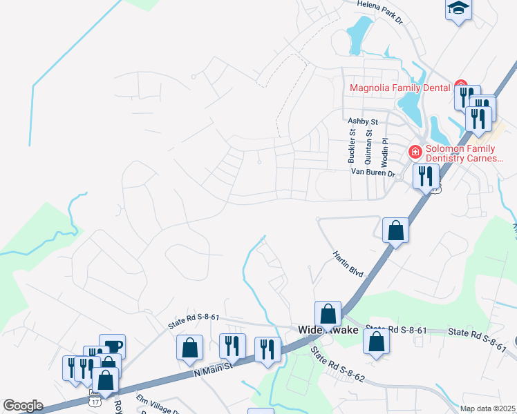 map of restaurants, bars, coffee shops, grocery stores, and more near 345 Parish Farms Drive in Summerville
