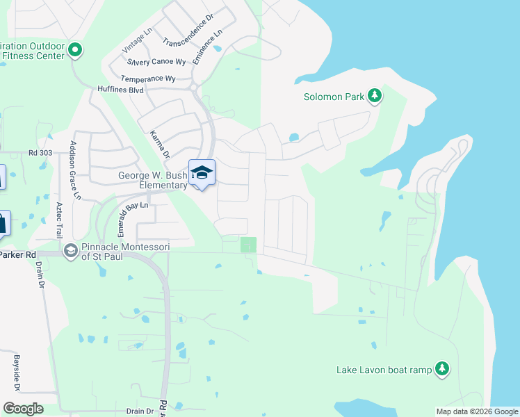 map of restaurants, bars, coffee shops, grocery stores, and more near 2101 Bishop Barrel Lane in Wylie