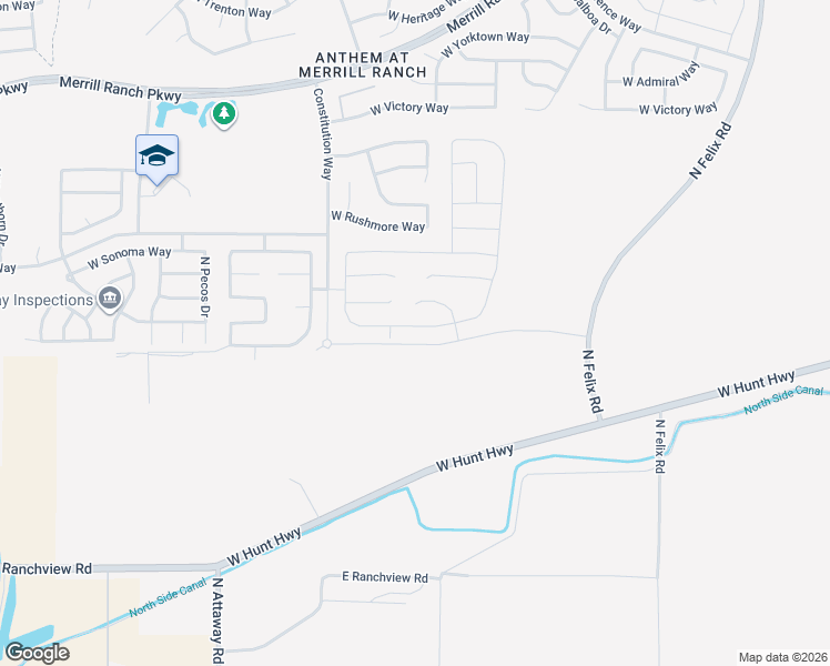 map of restaurants, bars, coffee shops, grocery stores, and more near 6507 West Springfield Way in Florence