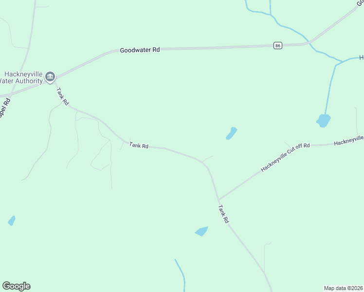 map of restaurants, bars, coffee shops, grocery stores, and more near 1654 Tank Road in Alexander City