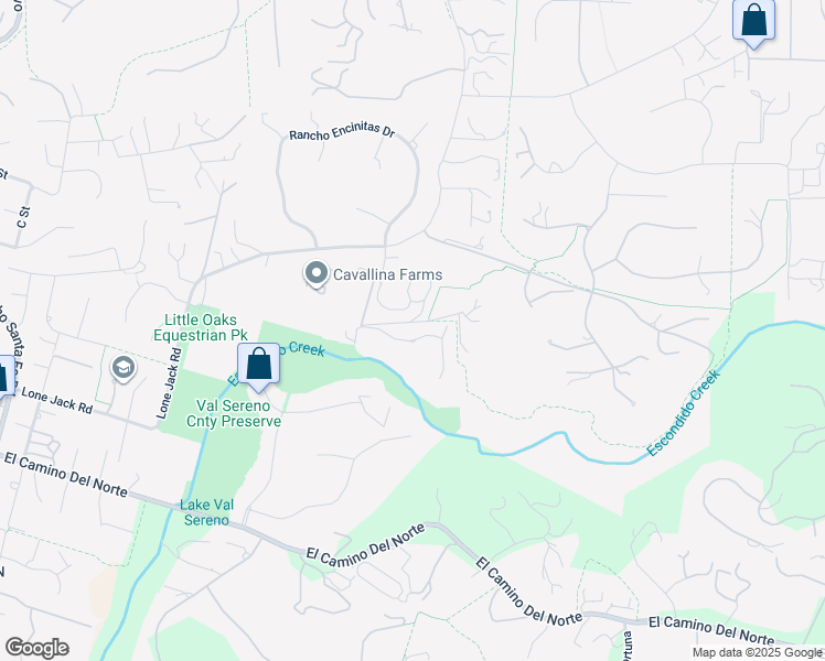 map of restaurants, bars, coffee shops, grocery stores, and more near 3206 Brookside Lane in Encinitas