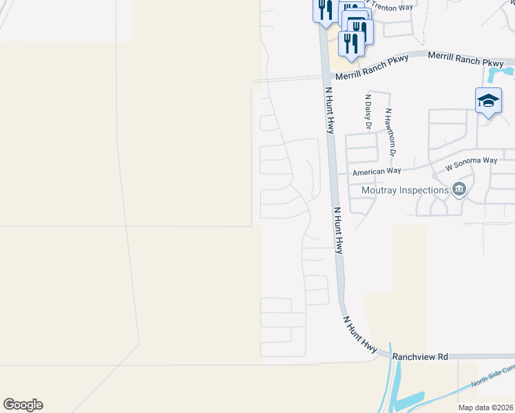 map of restaurants, bars, coffee shops, grocery stores, and more near 2254 North Comiskey Drive in Florence