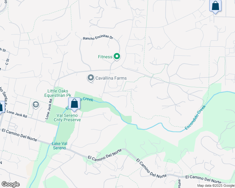 map of restaurants, bars, coffee shops, grocery stores, and more near 3206 Brookside Lane in Encinitas