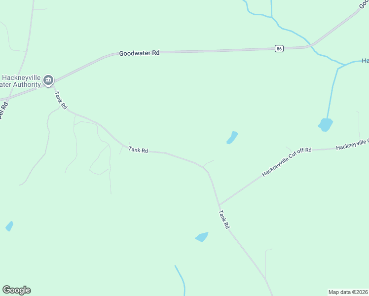 map of restaurants, bars, coffee shops, grocery stores, and more near 1654 Tank Road in Alexander City