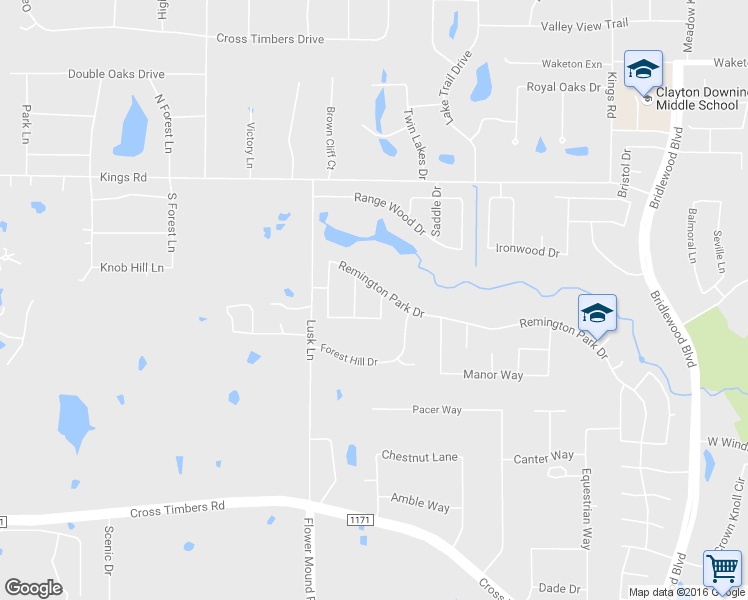 map of restaurants, bars, coffee shops, grocery stores, and more near 4911 Haley Dr in Flower Mound