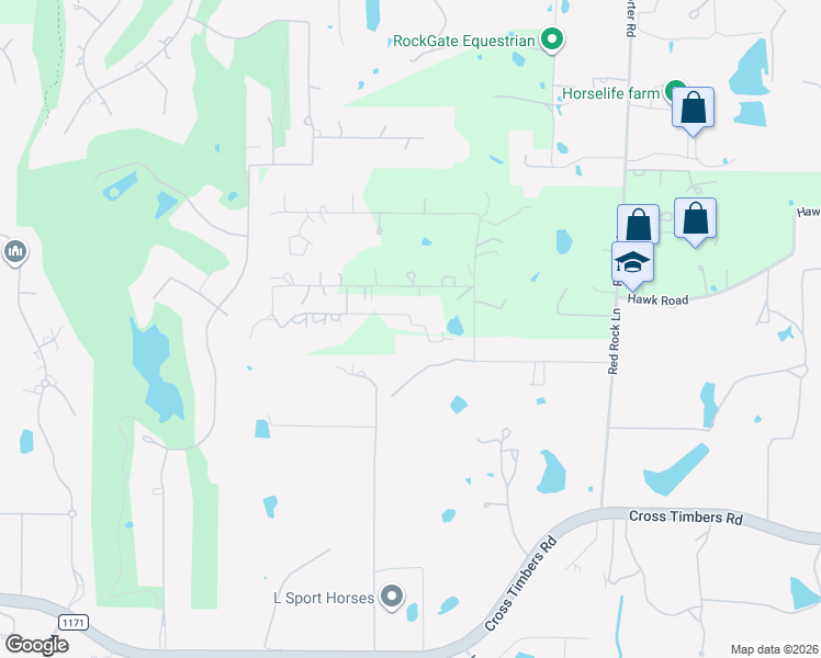 map of restaurants, bars, coffee shops, grocery stores, and more near 4951 Bridle Bit Road in Flower Mound
