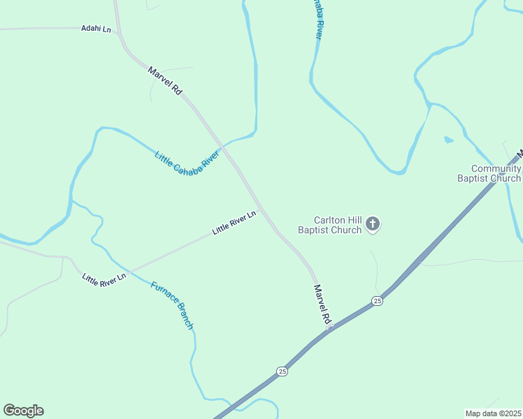 map of restaurants, bars, coffee shops, grocery stores, and more near 8 Little River Lane in Brierfield