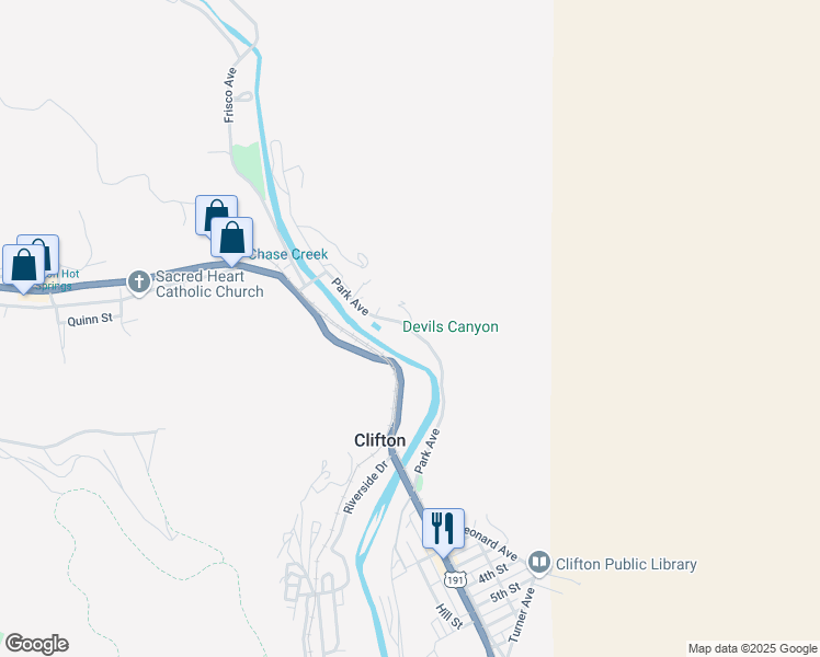 map of restaurants, bars, coffee shops, grocery stores, and more near 8 Park Avenue in Clifton