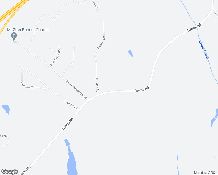 map of restaurants, bars, coffee shops, grocery stores, and more near 621 Towns Road in LaGrange