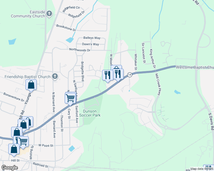 map of restaurants, bars, coffee shops, grocery stores, and more near 1569 Hogansville Road in LaGrange