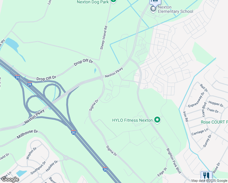 map of restaurants, bars, coffee shops, grocery stores, and more near Nexton Parkway in Summerville