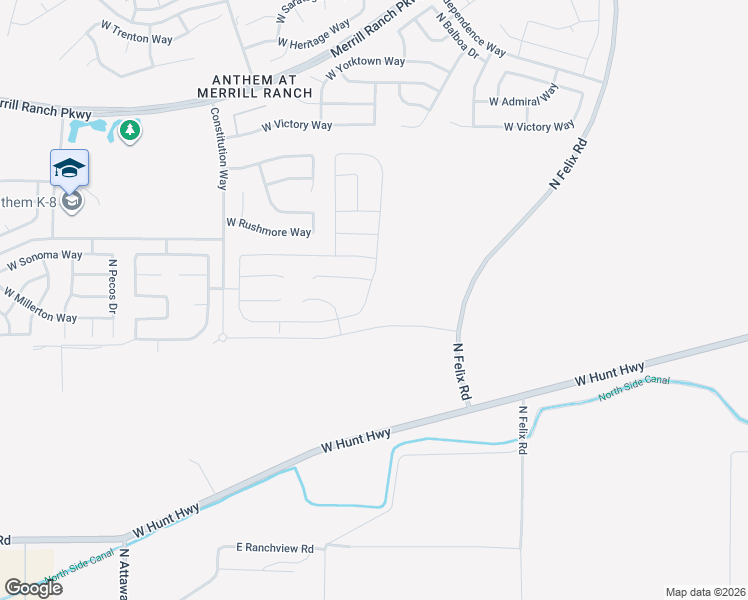 map of restaurants, bars, coffee shops, grocery stores, and more near North Felix Road in Florence