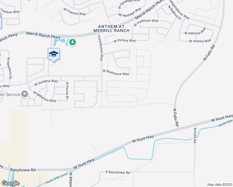 map of restaurants, bars, coffee shops, grocery stores, and more near 6627 West Sonoma Way in Florence