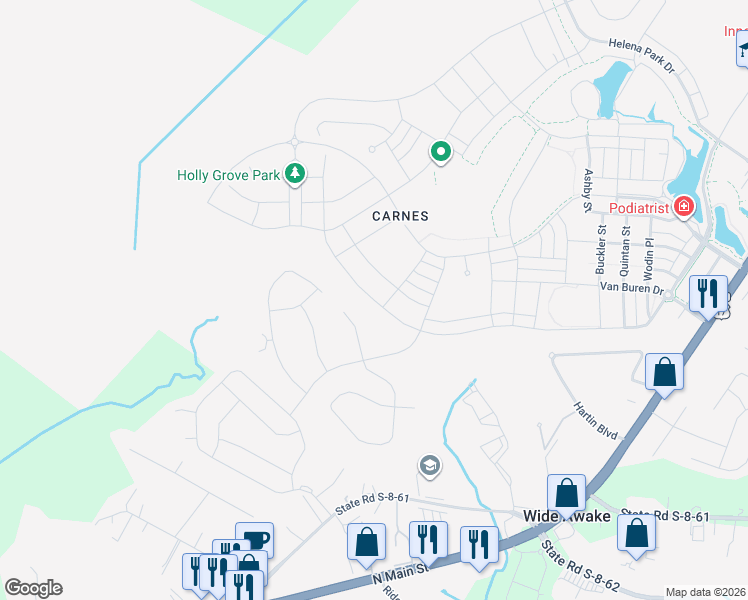 map of restaurants, bars, coffee shops, grocery stores, and more near Unnamed Road in Summerville