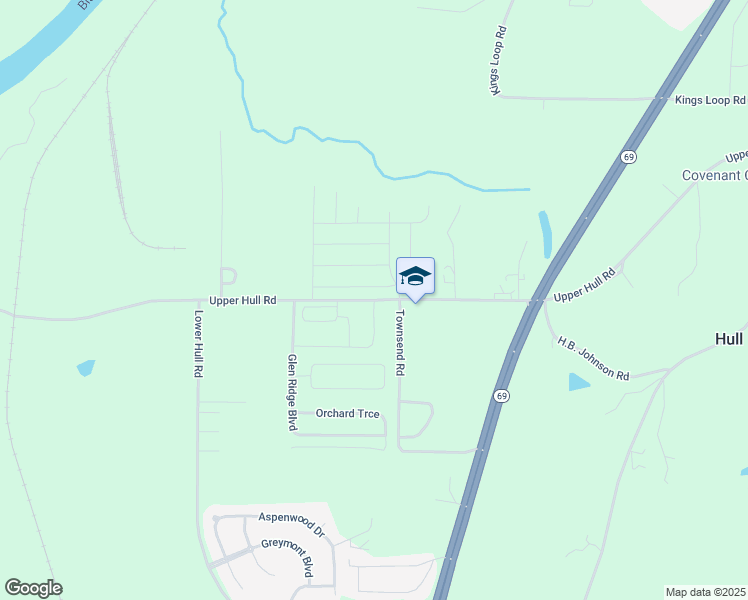 map of restaurants, bars, coffee shops, grocery stores, and more near County Road 74 in Tuscaloosa