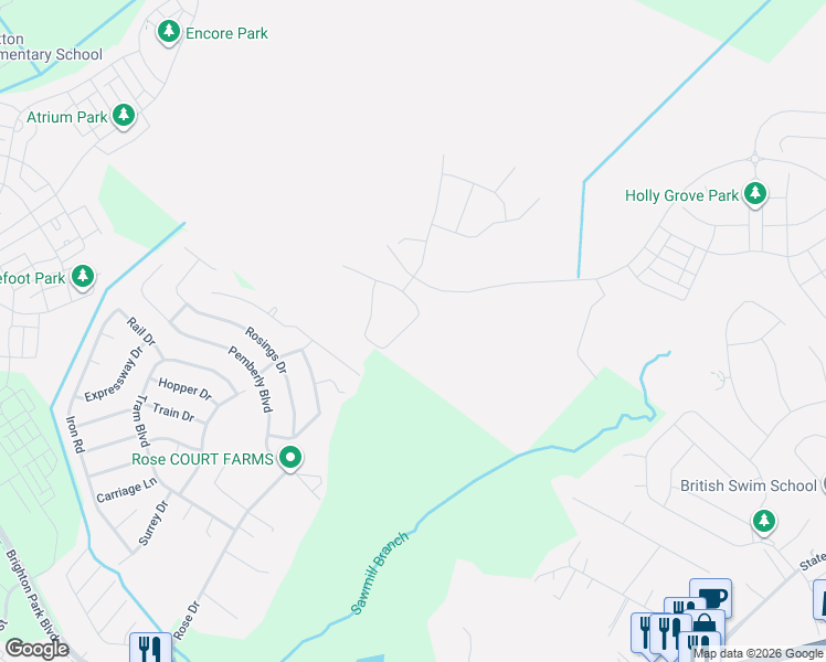 map of restaurants, bars, coffee shops, grocery stores, and more near Rose Drive in Summerville