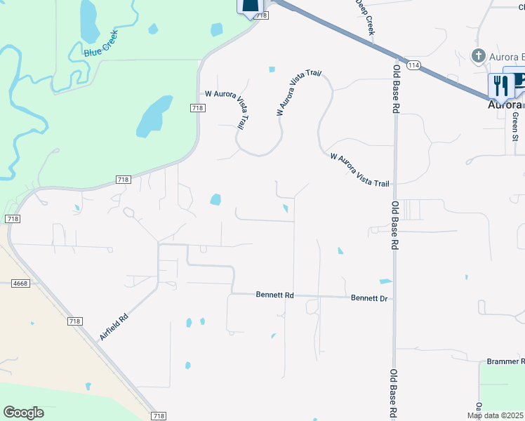 map of restaurants, bars, coffee shops, grocery stores, and more near 302 Oak Lane in Aurora