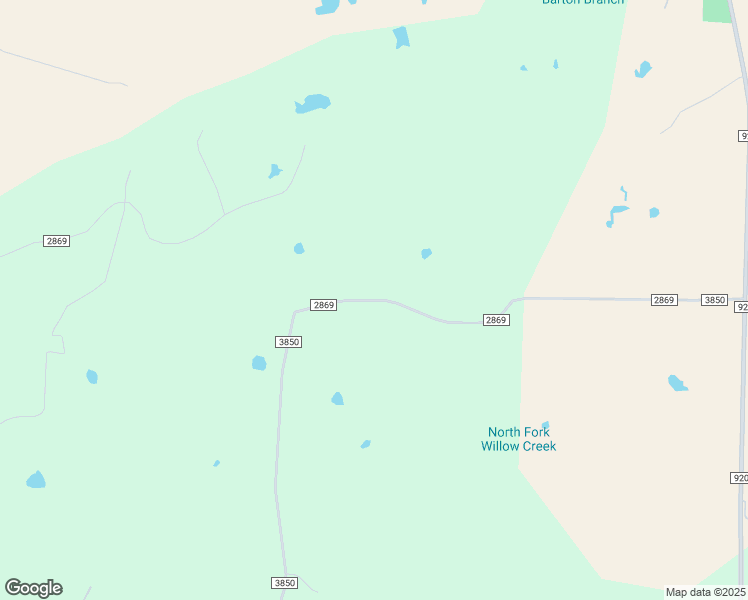 map of restaurants, bars, coffee shops, grocery stores, and more near County Road 2869 in Poolville