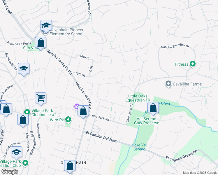 map of restaurants, bars, coffee shops, grocery stores, and more near 2499 Calle San Clemente in Encinitas