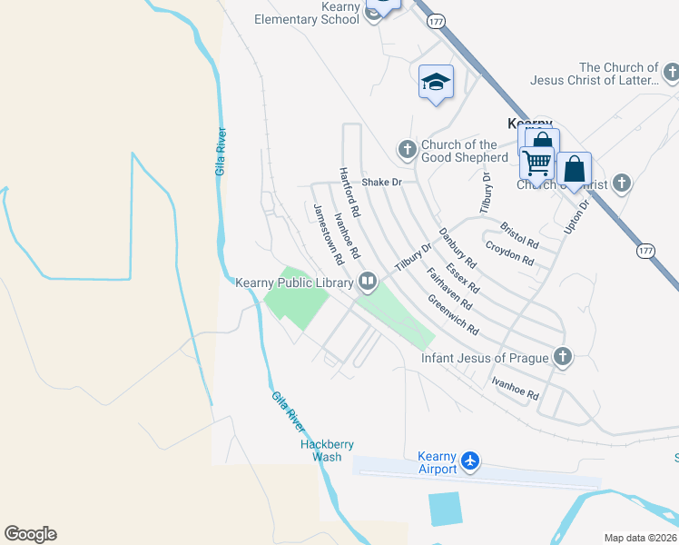 map of restaurants, bars, coffee shops, grocery stores, and more near 415 Jamestown Road in Kearny